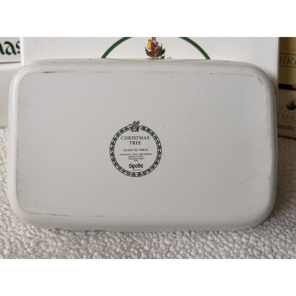 Spode Christmas Tree Rectangular Baking Dish 10"